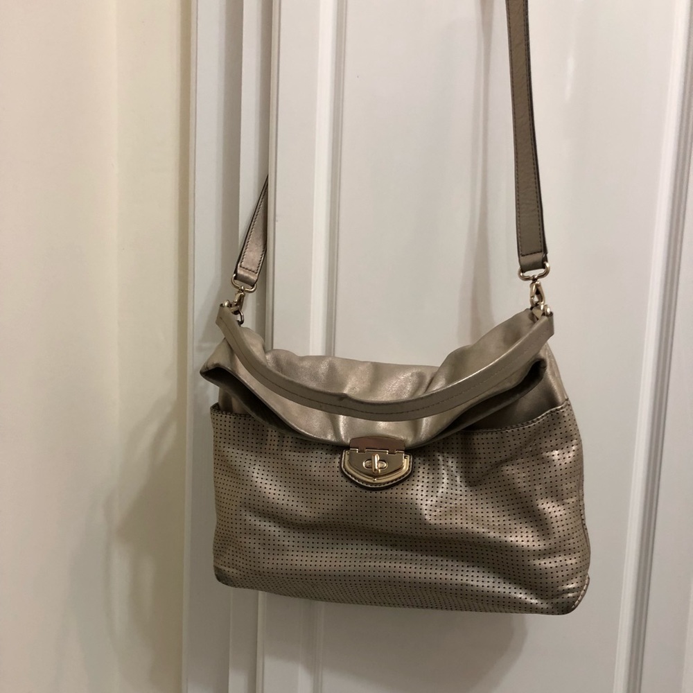 Banana Republic gold cross body/shoulder/clutch